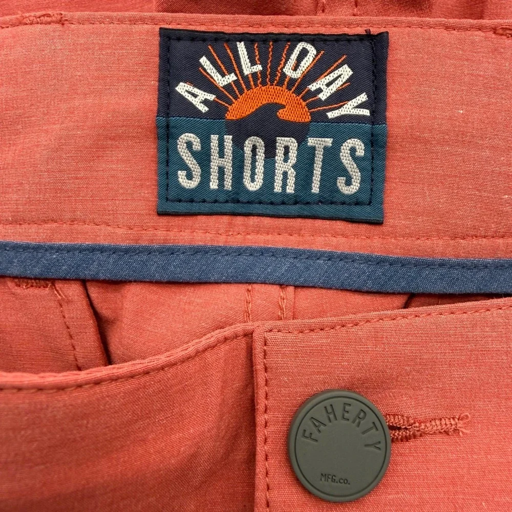 Faherty Hybrid Shorts Mens 28 Venice Red All Day Short 9